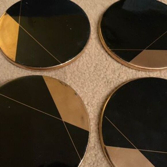 Hotel Collection 4 Coaster Bar Coasters Set - Picture 6 of 10